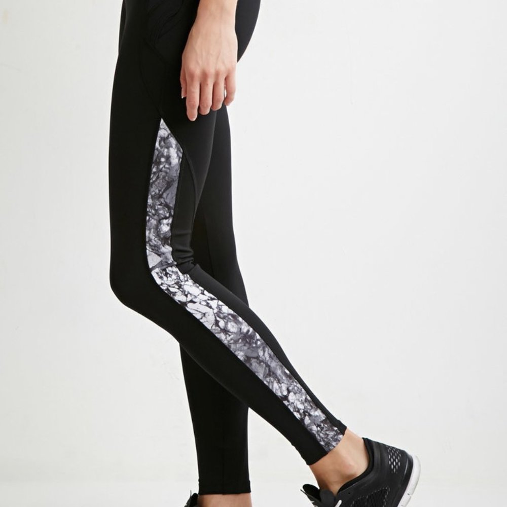 Active Marble-Paneled Leggings